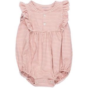 Maison Me Pink Stripe Bubble Romper Onesie 0-3 mo